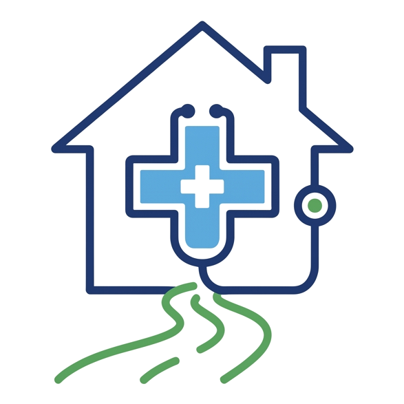 Veterinary medical cross and stethoscope in a home representing modern pet care in Angleton